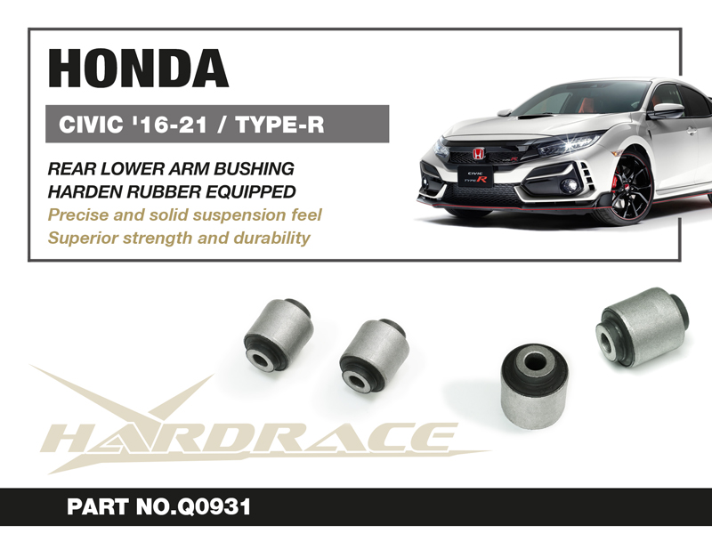HONDA CIVIC '16-21/ TYPE-R FK8 '17-
Bakre Bärarm Bussning
(Hårdare Gummi) - 2 St/Sats