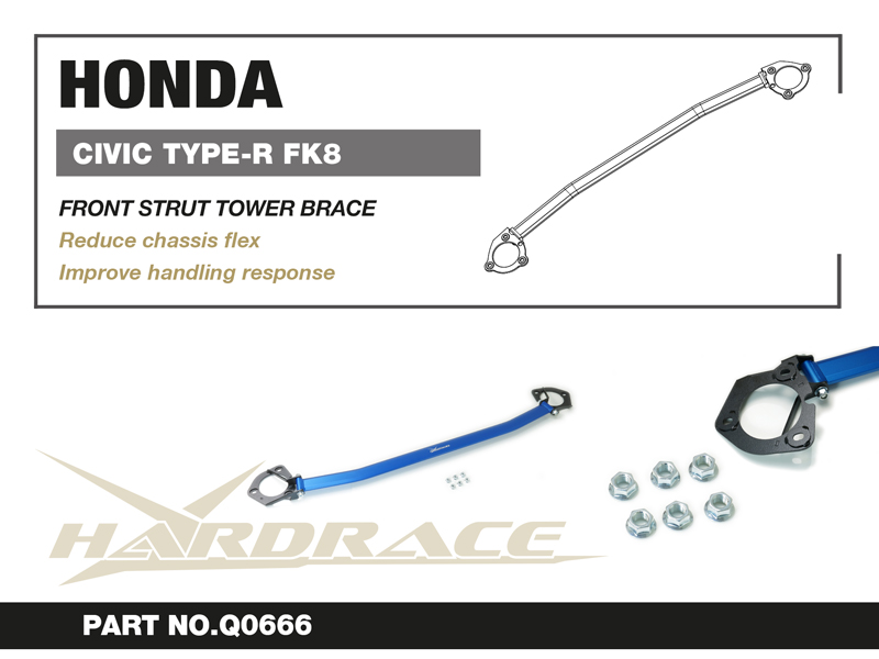 HONDA CIVIC TYPE-R FK8 '18-
FRONT STRUT TOWER BRACE - 1PCS/SET