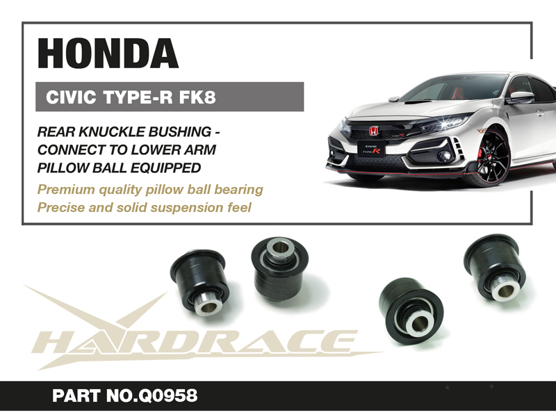 HONDA CIVIC '17- FK8 TYPE-R REAR KNUCKLE BUSHING (PILLOW BALL) - 2PCS/SET