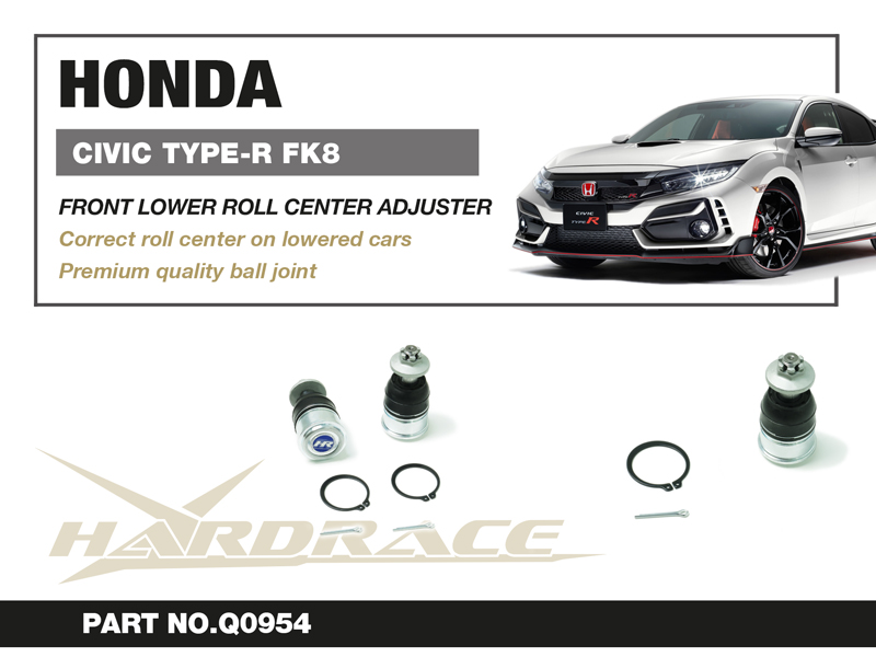 HONDA CIVIC '15- FK8 TYPE-R FRONT LOWER ROLL CENTER ADJUSTER INCREASE 5MM - 2PCS/SET