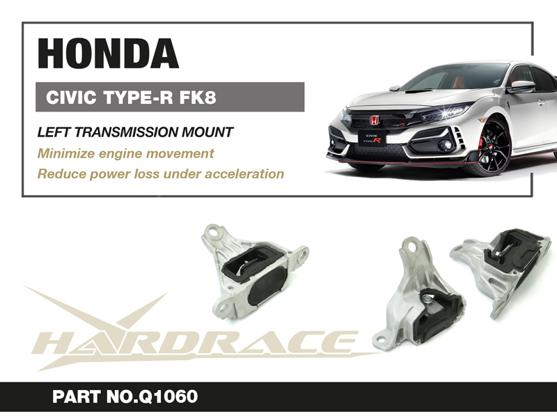 HONDA CIVIC TYPE-R  '17- FK8 6MT TRANS. Fäste, LH (Hårdare Gummi) - 1 St/Sats