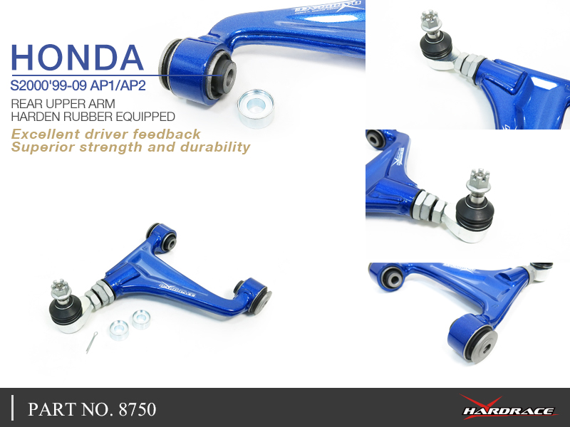 HONDA S2000'99-09 AP1/AP2
ADJUSTABLE REAR UPPER ARM
(HARDEN RUBBER) 2PCS/SET