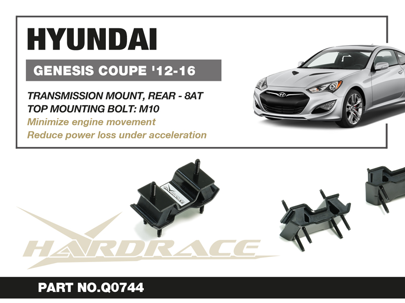 HYUNDAI GENESIS COUPE '12-16
8AT TRANS. MOUNT. REAR - 1PCS/SET
TOP MOUNTING BOLT : M10
