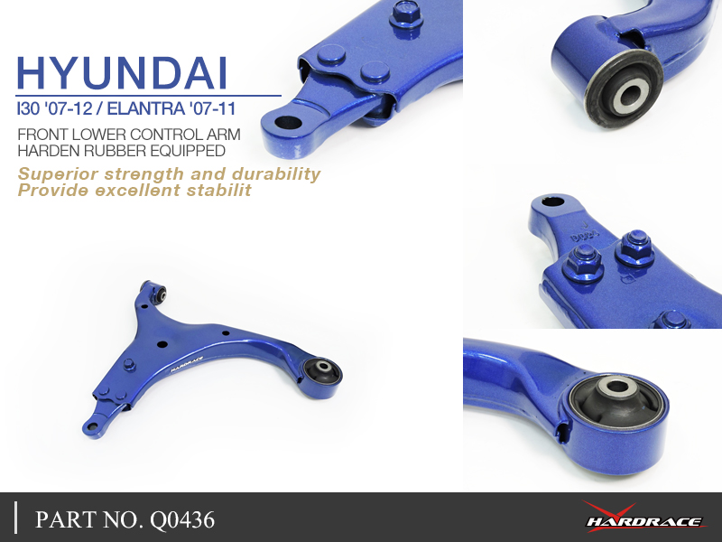 HYUNDAI I30 '07-12/ ELANTRA '07-11
FRONT LOWER CONTROL ARM 
(HARDEN RUBBER) - 2PCS/SET