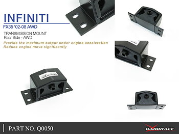INFINITI FX35 '02-08 AWD 
TRANS. Fäste, Bakre - 1 St/Sats