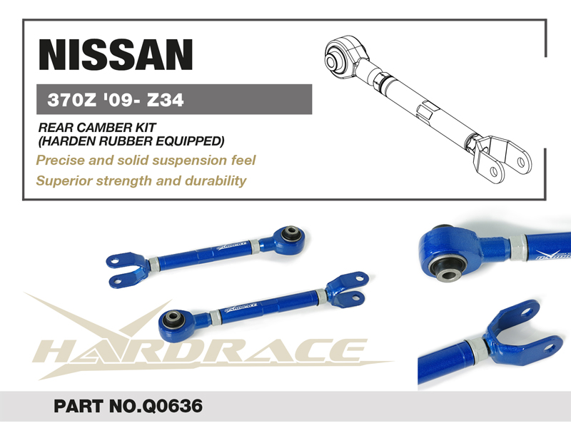 NISSAN 370Z Z34/ INFINITI G V36/ M Y50 
Bakre Cambersats V2.
(Hårdare Gummi) 2 St/Sats