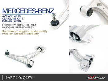 M.BENZ A-CLASS W176/CLA-CLASS C117/B-CLASS W246 
FRONT LOWER CONTROL ARM
(HARDEN RUBBER) - 2PCS/SET