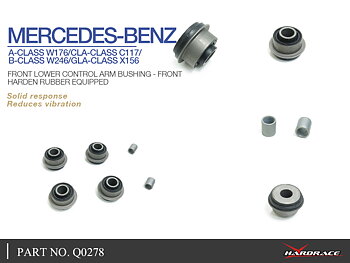 M.BENZ A-CLASS W176/CLA-CLASS C117/
B-CLASS W246/GLA-CLASS X156
FRONT LOWER CONTROL ARM BUSHING - FRONT
(HARDEN RUBBER) - 6PCS/SET