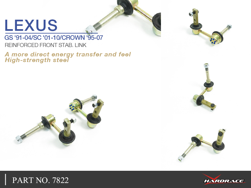 LEXUS GS '91-04/LEXUS SC '01-10/CROWN '95-07
Förstärkt Främre STAB. LINK - 2 St/Sats