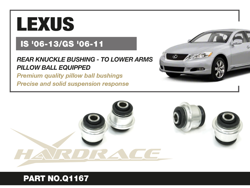 LEXUS IS '06-13/GS '06-11 REAR KNUCKLE BUSHING - TO LOWER ARMS (PILLOW BALL) - 2PCS/SET
