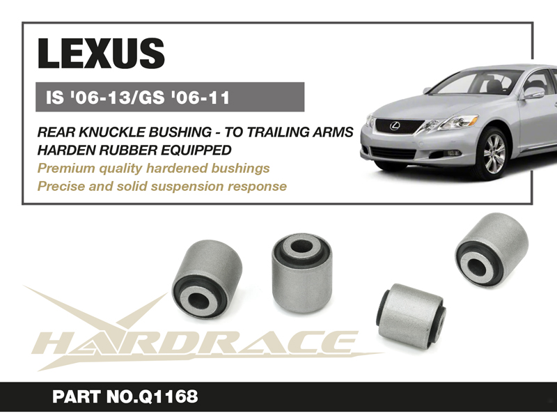 LEXUS IS '06-13/GS '06-11 Bakre KNUCKLE Bussning - TO LänkarmS (Hårdare Gummi) - 2 St/Sats