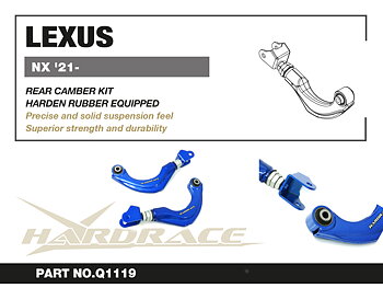 LEXUS NX '21-/ UX300E '18-/ TOYOTA RAV4 PHV '19-/ REAR CAMBER KIT (HARDEN RUBBER) - 2PCS/SET
