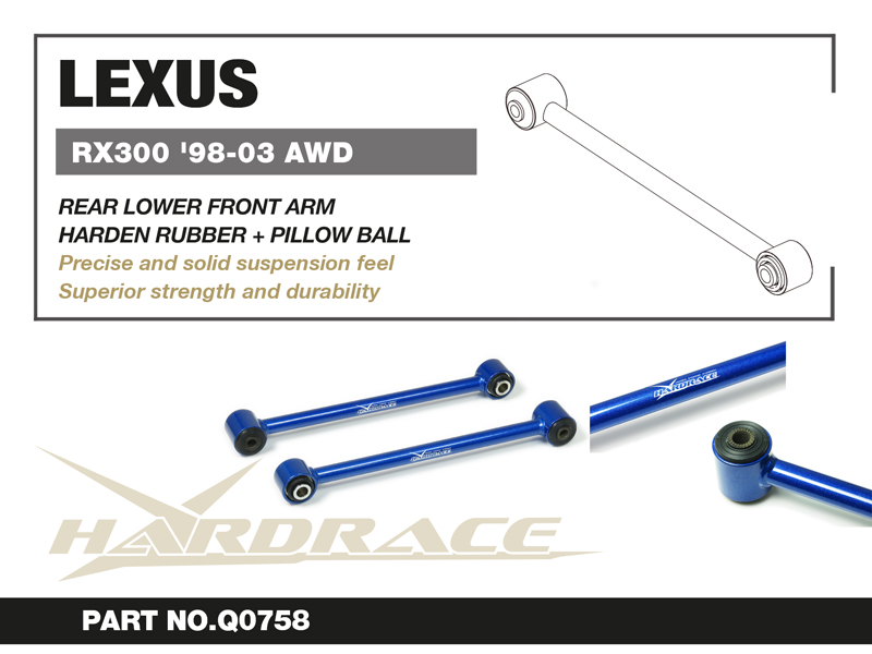 LEXUS RX300 '98-03 AWD
REAR LATERAL ARM - FRONT
(PILLOW BALL + HARDEN RUBBER) - 2PCS/SET