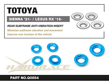 LEXUS RX '16-/TOYOTA SIENNA '21-
REAR SUBFRAME ANTI-VIBRATION INSERT - 4PCS/SET