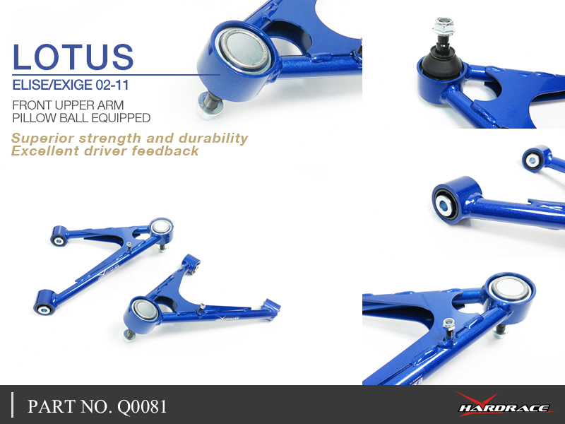 LOTUS ELISE/EXIGE 02-11 TOYOTA MODEL ENGINE
FRONT UPPER ARM (PILLOW BALL) 2PCS/SET