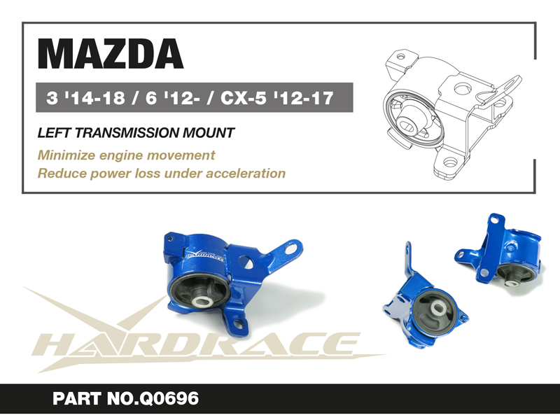 MAZDA 3 '14-18/ 6 '12-/ CX-5 '12-17
LEFT Trans.  Fäste - 1 St/Sats