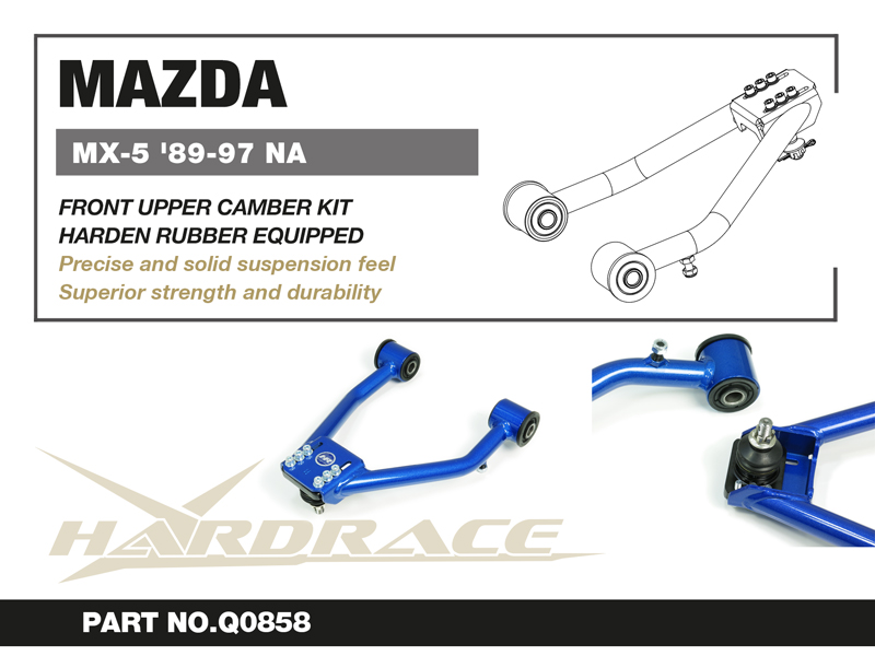 MAZDA MIATA NA'89-97
Främre Övre CAMBER ARM
(Hårdare Gummi) - 2PCS/ET