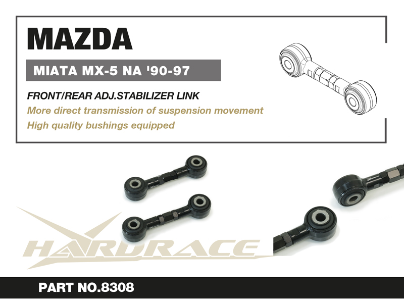 MAZDA MIATA/MX5 NA '90-97 Främre/Bakre Stab Stag (Hårdare Gummi) - 2 St/Sats
