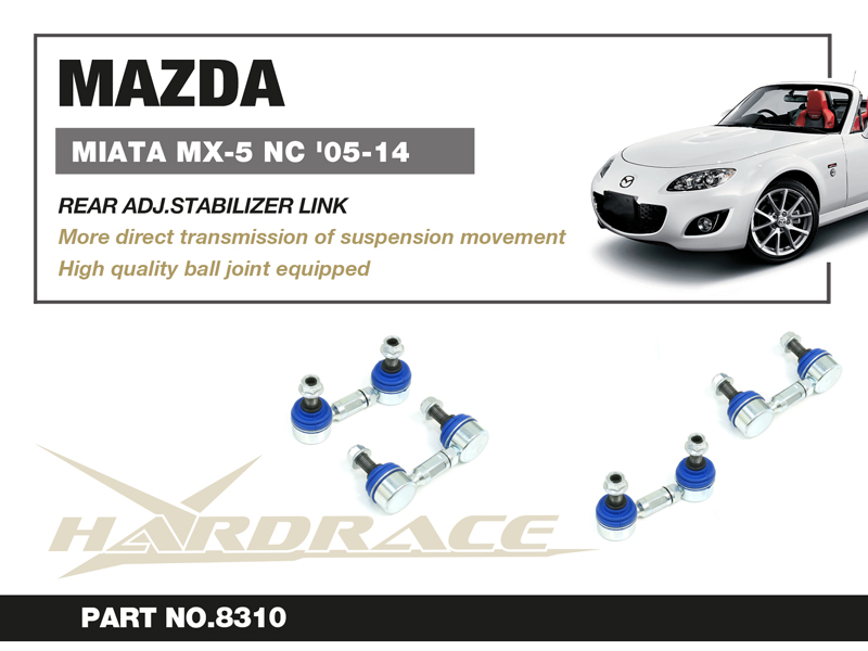 MAZDA MIATA NC '05-14 REAR ADJ. REINFORCED STABILIZER LINK 2PCS/SET