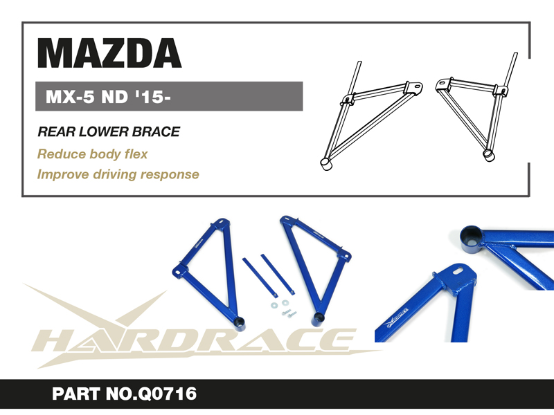 MAZDA MIATA/MX-5 ND '15-
Bakre LOWER BRACE - 2 St/Sats