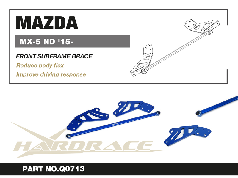 MAZDA MIATA/MX-5 ND '15-
FRONT SUBFRAME BRACE - 3PCS/SET