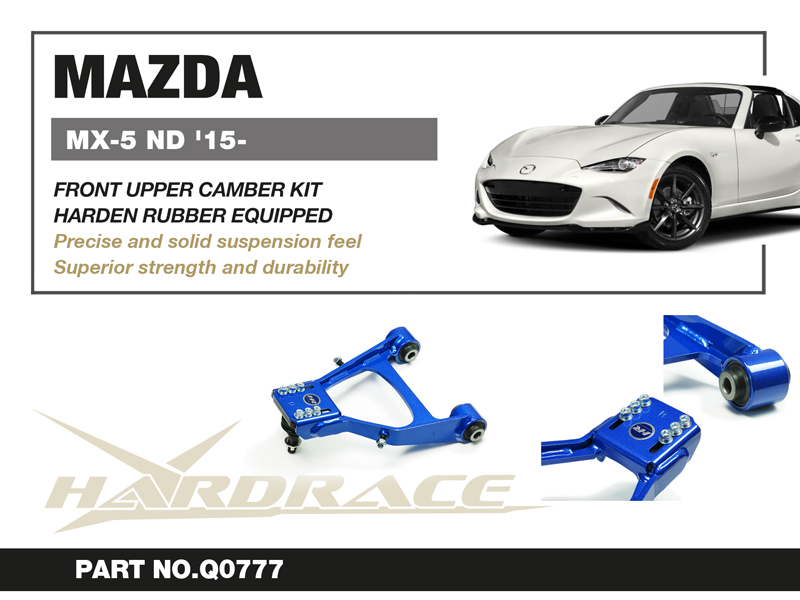MAZDA MIATA/MX-5'15 
Främre Övre CAMBER ARM V2.
(Hårdare Gummi) - 2 St/Sats