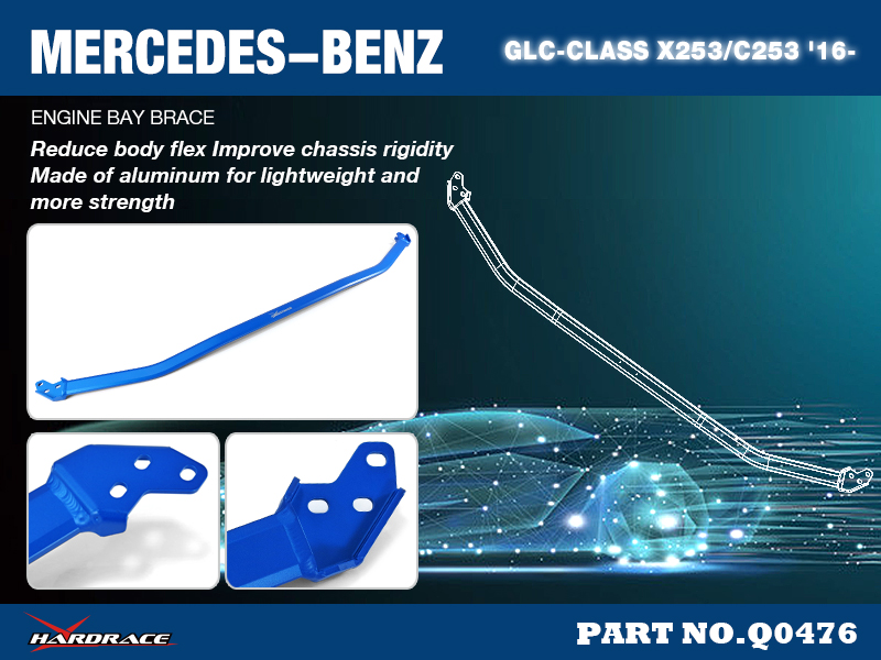 M.BENZ GLC-CLASS '16-
ENGINE BAY BRACE - 1 St/Sats