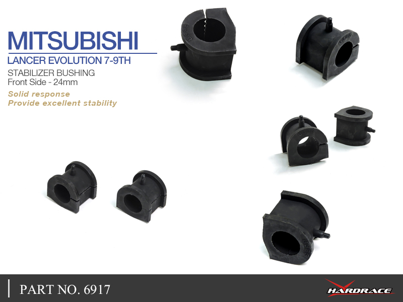 MITSUBISHI LANCER EVOLUTION 7-9
Främre Stab.  Bussning 24MM
2 St/Sats