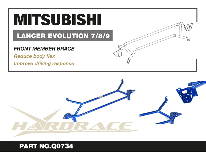 MITSUBISHI LANCER EVOLUTION 7~9TH
Främre MEMBER BRACE - 1 St/Sats