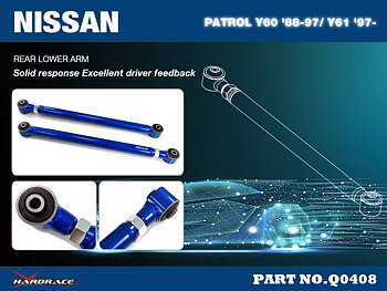NISSAN PATROL Y60 '88-97/ Y61 '97-
Bakre Bärarm - LIFT 0~4 INCHES
(Hårdare Gummi) - 2 St/Sats