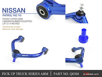 NISSAN PATROL Y62 '10-
Främre Övre Bärarm - LIFT 2~4 INCHES
(Hårdare Gummi) - 2 St/Sats