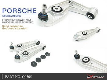 PORSCHE 986/987/996/997 
FRONT/REAR LOWER ARM
(HARDEN RUBBER) - 6PCS/SET