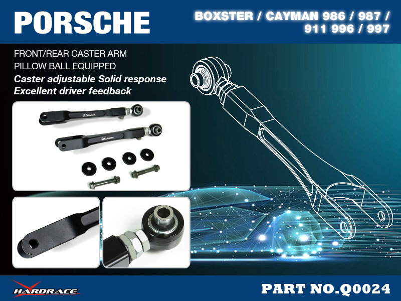 PORSCHE 986(FRONT ONLY)/987 (FRONT ONLY)/ 996/997 
FRONT/REAR CASTER ARM
(PILLOW BALL) - 2PCS/SET
V2
