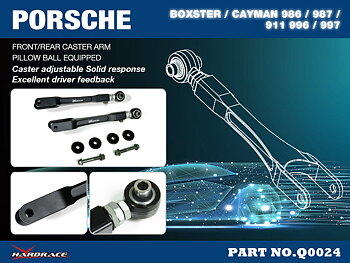 PORSCHE 986(FRONT ONLY)/987 (FRONT ONLY)/ 996/997 
FRONT/REAR CASTER ARM
(PILLOW BALL) - 2PCS/SET
V2