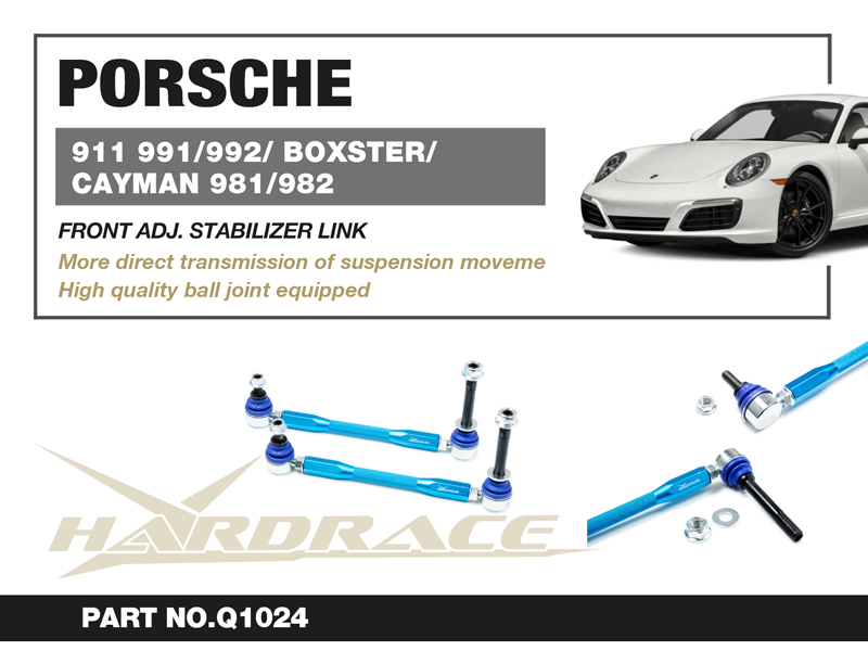 PORSCHE 991/992/981/982 FRONT ADJ. STABILIZER LINK - 2PCS/SET