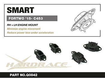 SMART FORTWO '15- C453 ENGINE MOUNT - RH+LH (HARDEN RUBBER) - 2PCS/SET