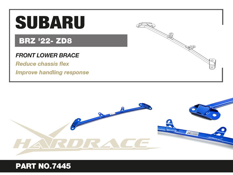 TOYOTA 86 '12-21/ GR86 '22-/ SUBARU BRZ '12-22- Främre LOWER BRACE - 1 St/Sats