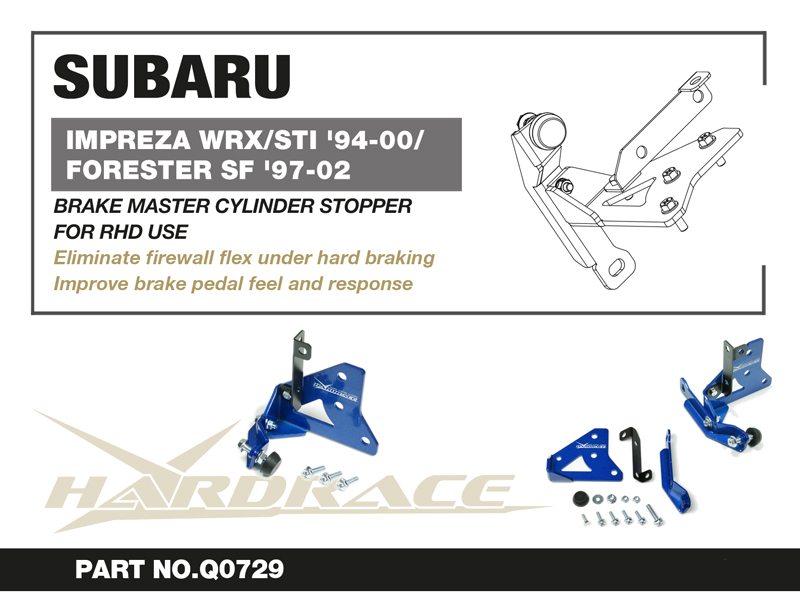 SUBARU IMPREZA WRX/STI '94-00/FORESTER SF '97-02/
LEGACY '88-94
BRAKE MASTER CYLINDER STOPPER - 2 St/Sats
FOR RHD USE ONLY
