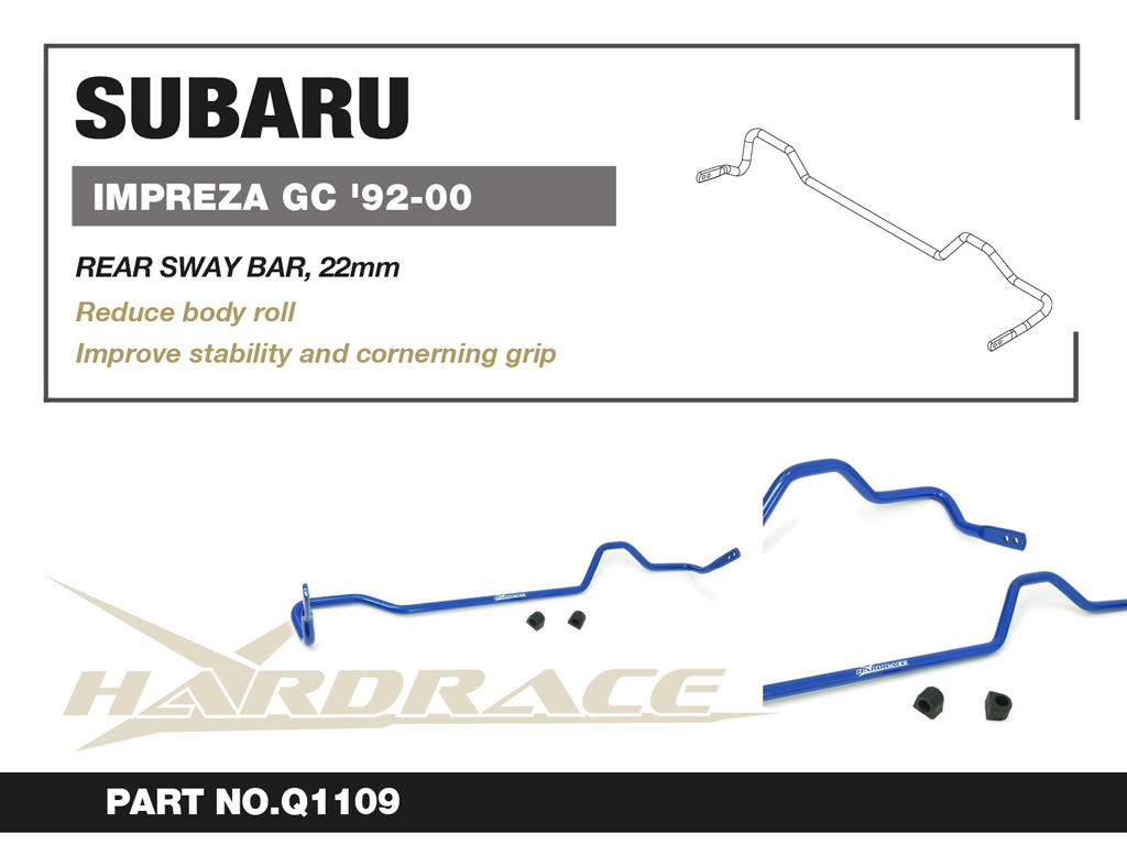SUBARU IMPREZA GC '92-00 REAR SWAY BAR, 22mm - 3PCS/SET