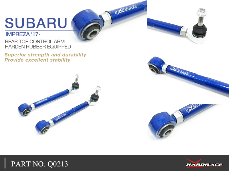 SUBARU IMPREZA '17- /XV '17-
REAR TOE CONTROL ARM 
(HARDEN RUBBER) - 2PCS/SET