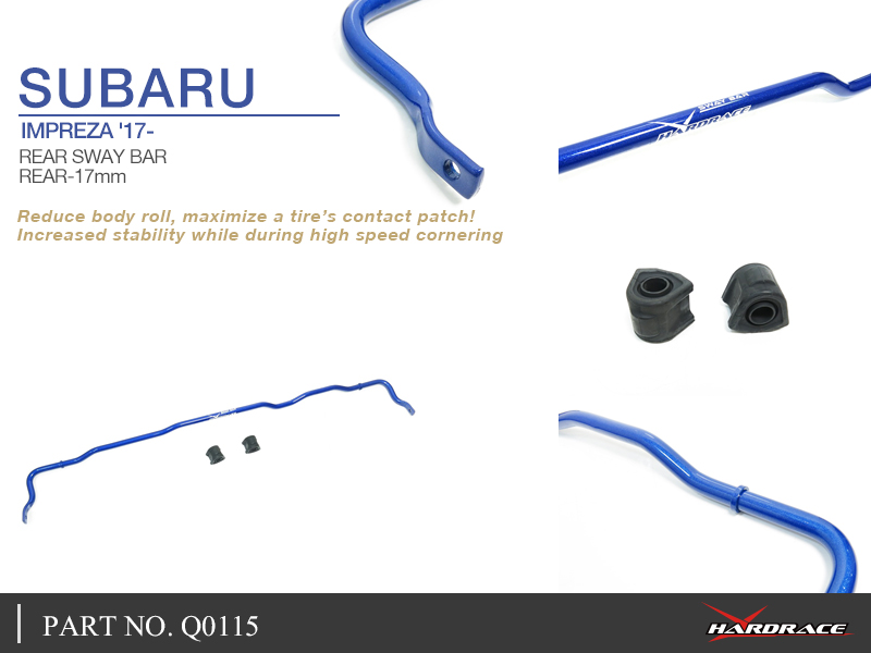 SUBARU IMPREZA '17-
REAR SWAY BAR 17MM - 3PCS/SET