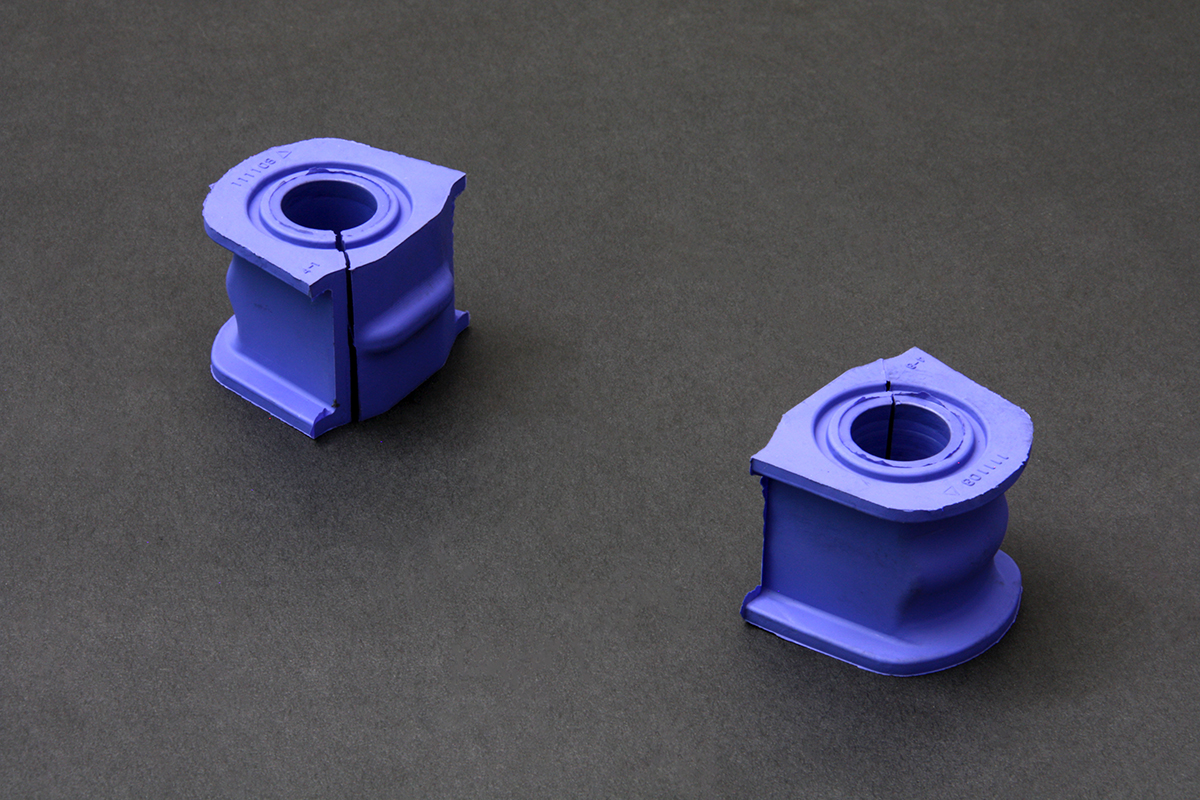 SUBARU LEGACY 09- BR9
FRONT-23MM, PRODUCTION YEAR:2009.05-2012.05
REINFORCED STABILIZER BUSHING 2PCS/SET