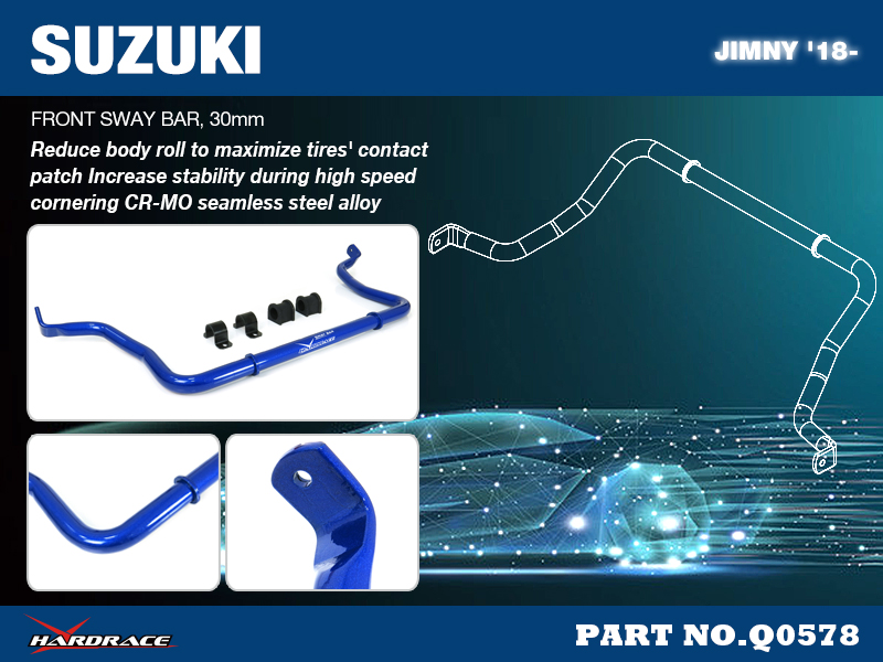 SUZUKI JIMNY '18-
FRONT SWAY BAR, 30mm - 5PCS/SET