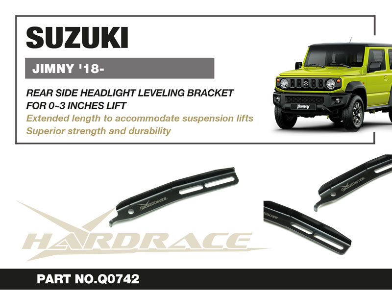 SUZUKI JIMNY '18-
Bakre SIDE HEADLIGHT LEVELING BRACKET - 1 St/Sats
FOR 0~3 INCHES LIFTED VEHICLE