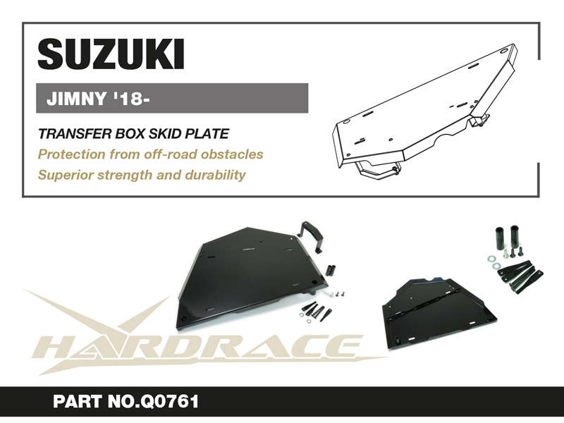 SUZUKI JIMNY '18- 
TRANSFER BOX SKID PLATE - 2 St/Sats