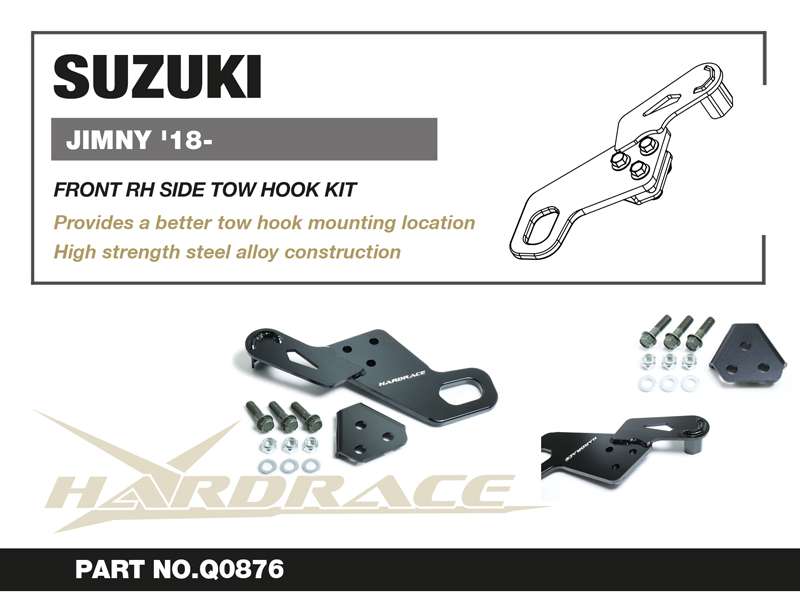 SUZUKI JIMNY '18- LHD FRONT RH SIDE TOW HOOK KIT - 1PCS/SET