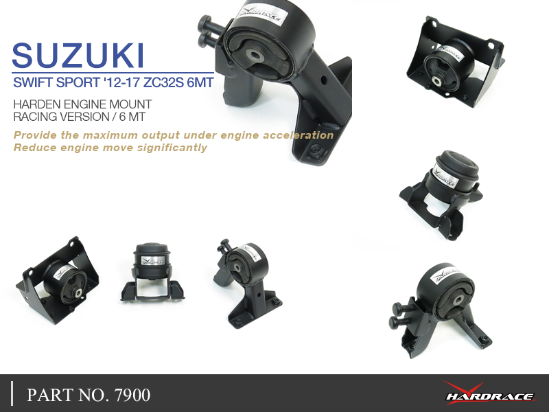 SUZUKI SWIFT SPORT '12-17 ZC32S 6MT 
HARDEN ENGINE MOUNT - 3PCS/SET
RACE VERSION