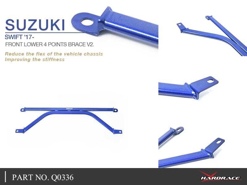 SUZUKI SWIFT '17-
Främre LOWER 4 POINTS BRACE V2. - 1 St/Sats