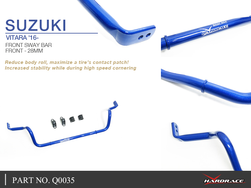 SUZUKI VITARA '16-/SX4 '13-
FRONT SWAY BAR, 28MM - 5PCS/SET