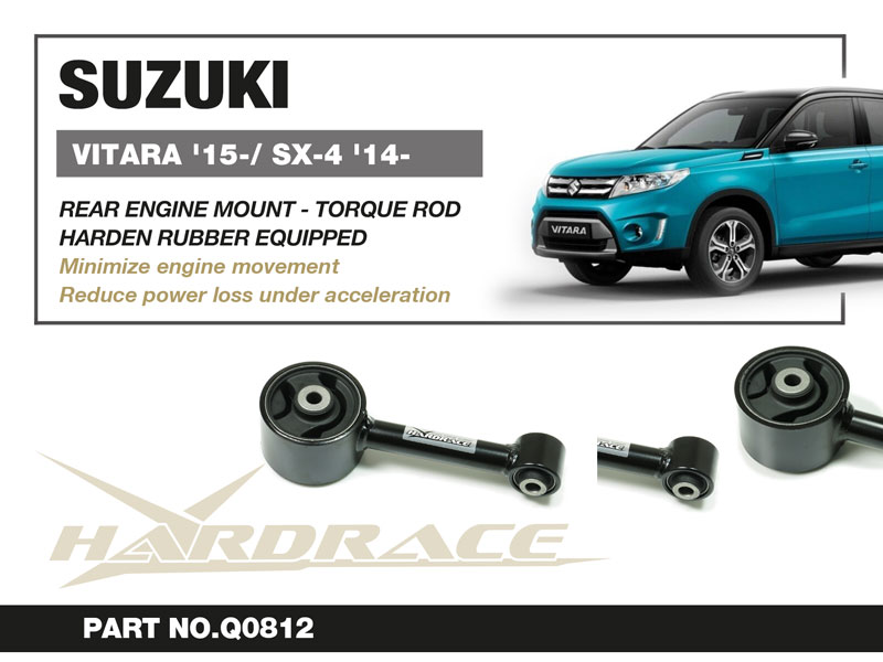 SUZUKI VITARA '15-/ SX4 '14-
Bakre Motorfäste - TORQUE ROD
(Hårdare Gummi) - 1 St/Sats